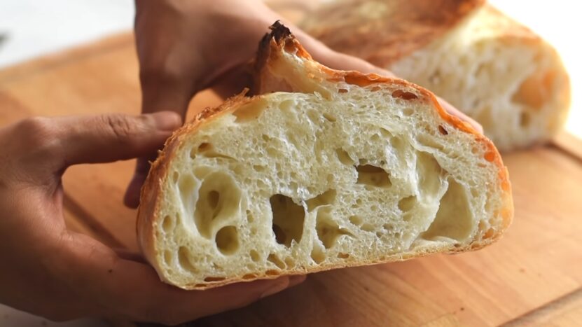 The Best Homemade Artisan Bread slices